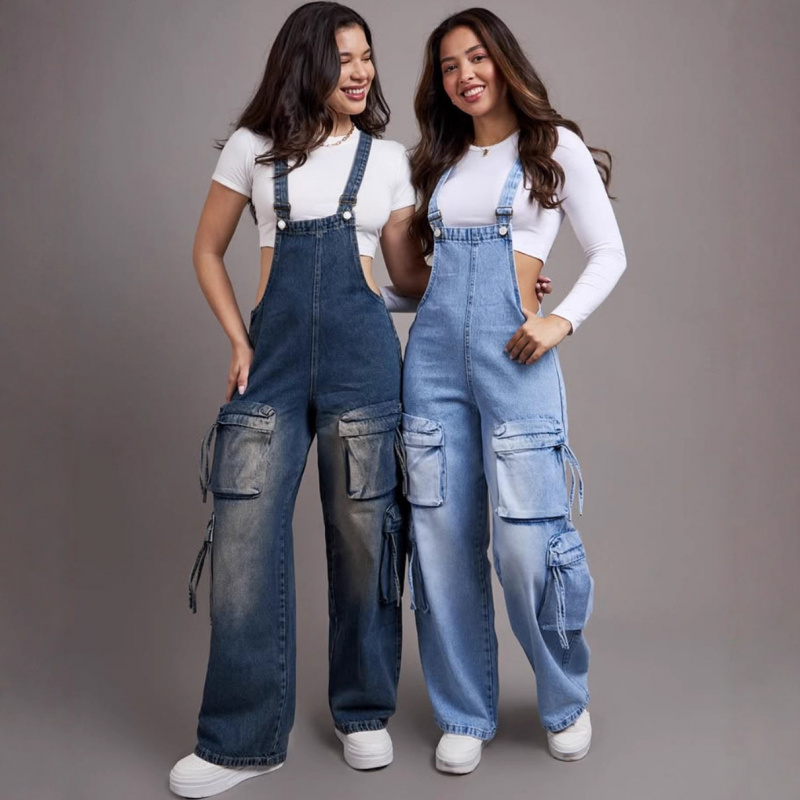 Street Fashion Denim - Trendy Women's Casual Straight Leg Denim