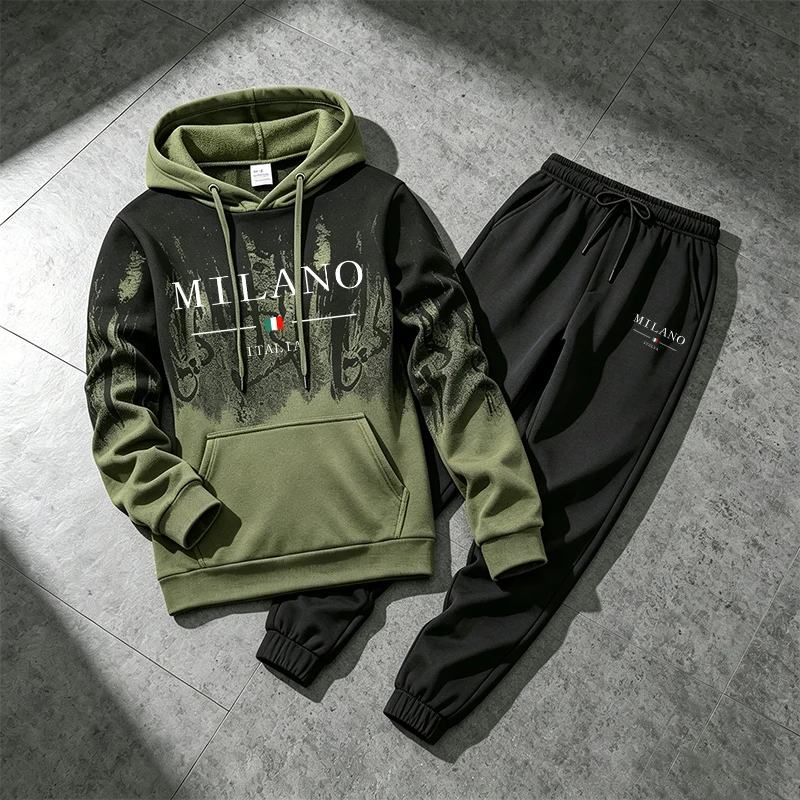 Street Fashion Art - Italy Fashion Sportswear 2pcs Set Male
