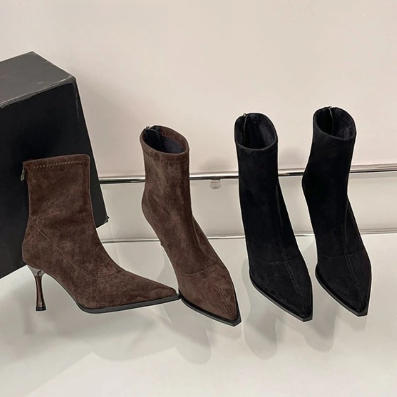Street Fashion Dance - Pointed Toe Women's High Heel Ankle
