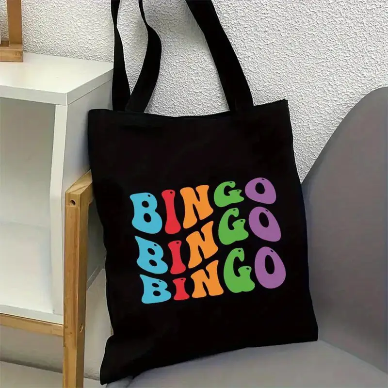 Tote Bag Canvas Print - Stylish Colorful Bingo Night Tote Bag