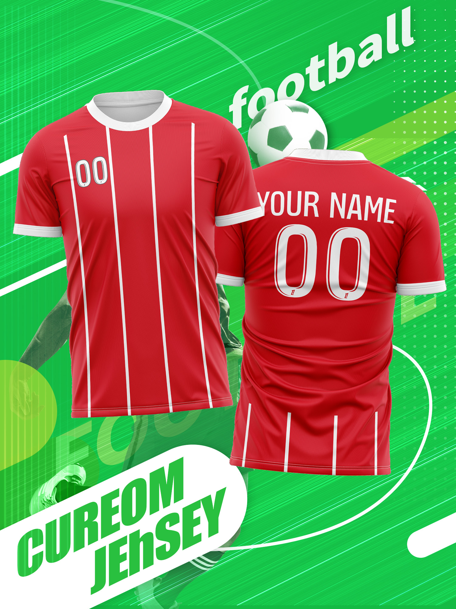 Street Fashion Photo - Custom Photo Name Number Soccer Jersey