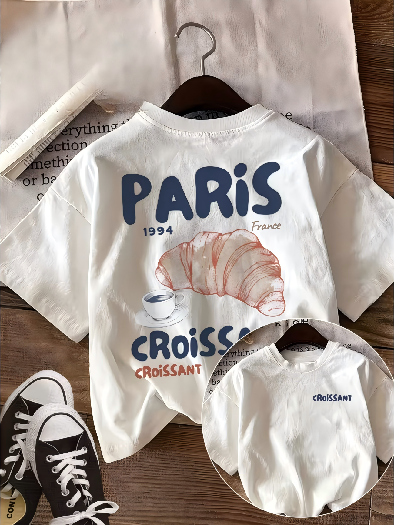Street Fashion In Paris - Paris France 1994 Vintage Graphic T-Shirt