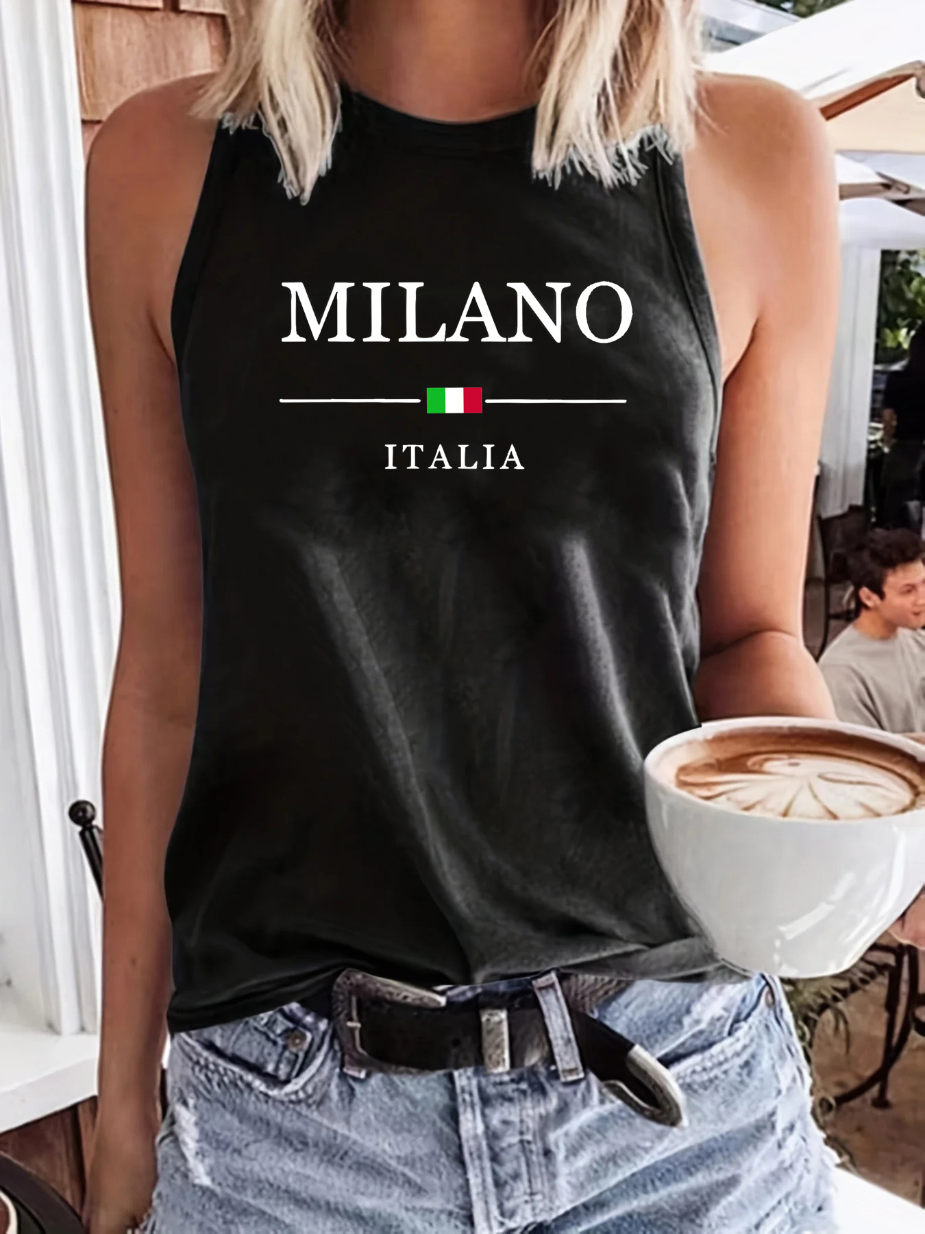 Street Fashion Milano - Women's Summer MILANO ITALIA Letter Printed