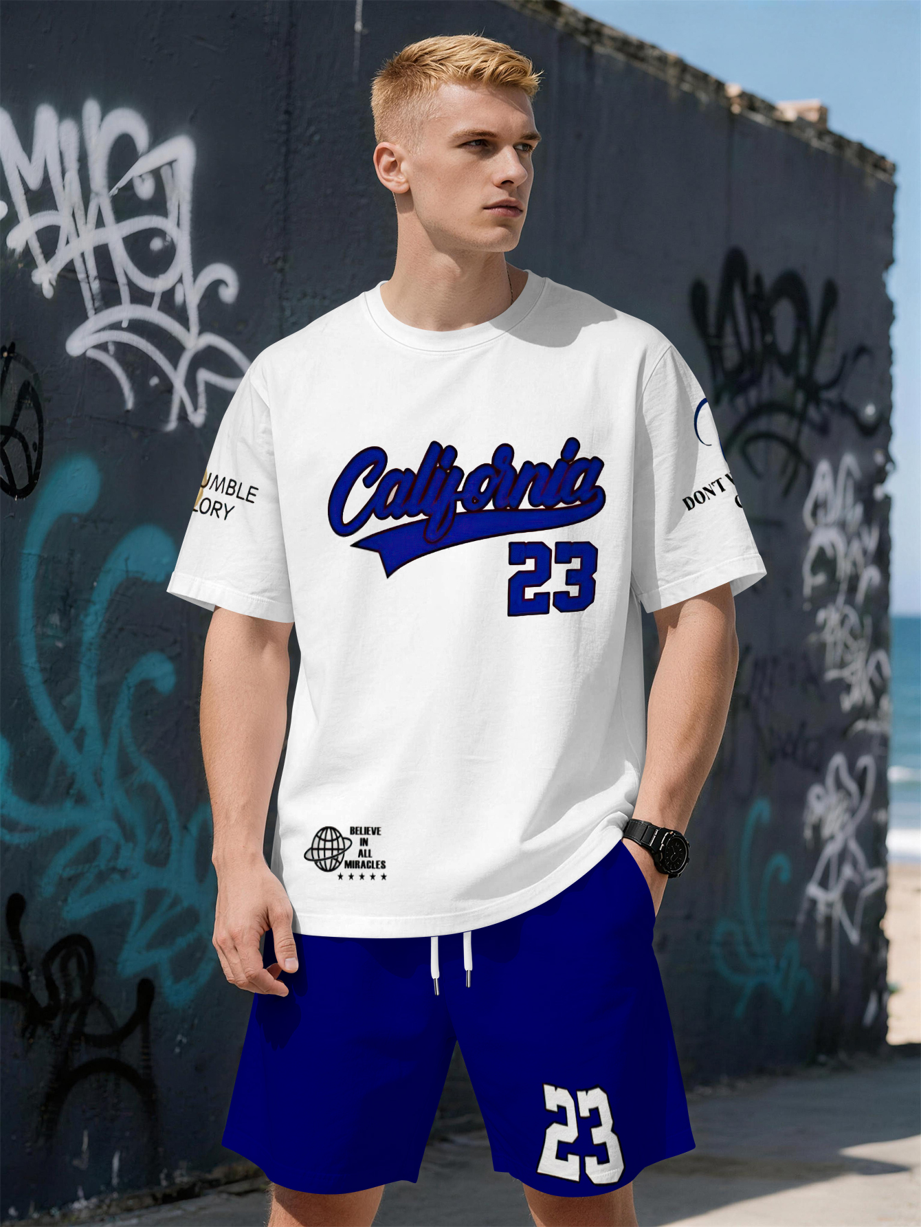 Street Fashion For 2026 - 2026 Summer New Men's Short-Sleeved Set