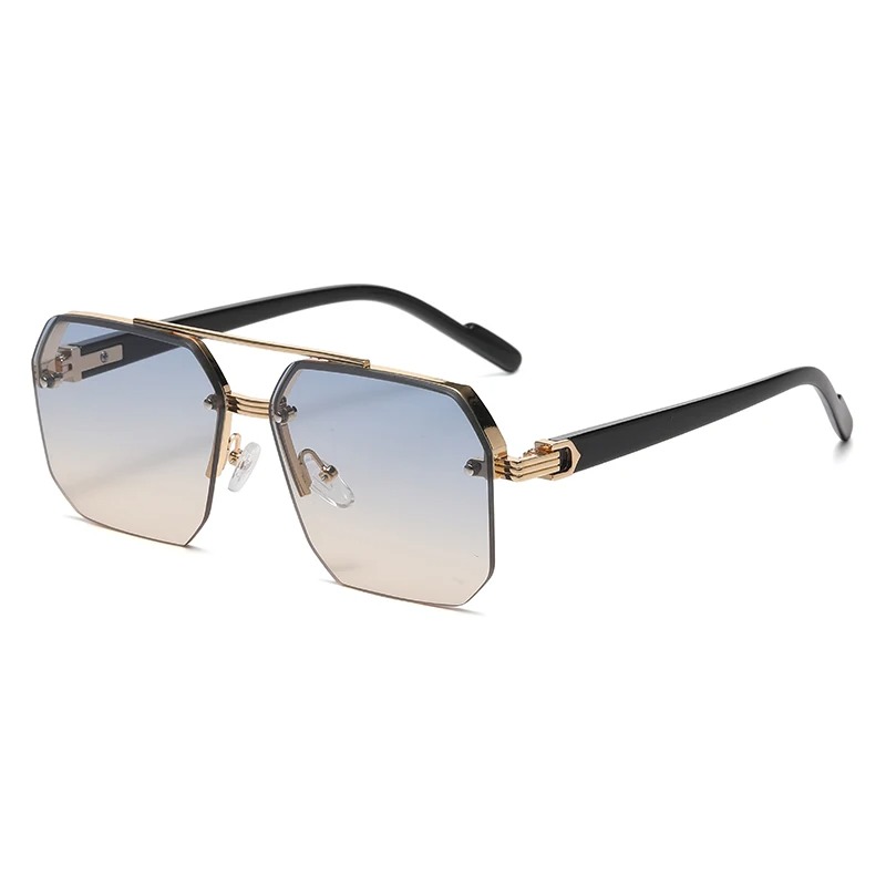 Men's Metal Sunglasses Square  - مراجعة Street Fashion Glasses وسعره