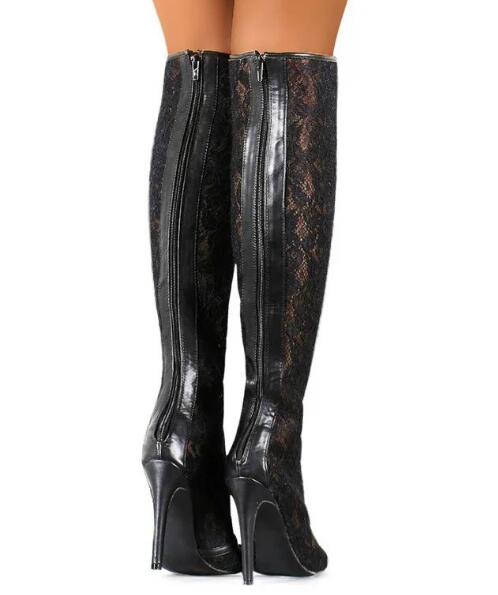 Women Black Lace Floral Peep T - مراجعة Street Fashion Female وسعره
