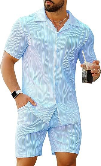 Men's 2 Piece Outfits Short Sl - مراجعة Street Fashion China وسعره