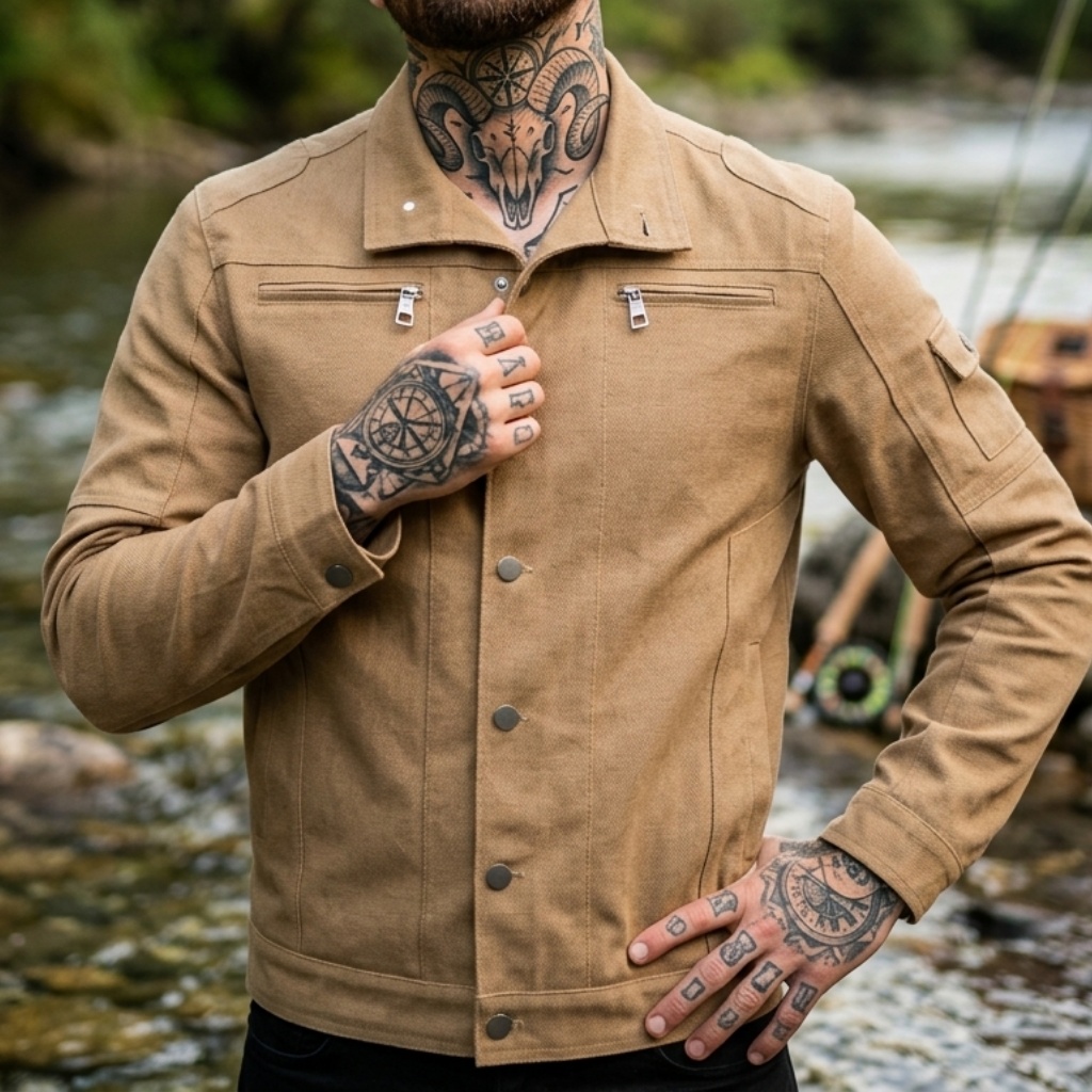 Biker Style Denim Jacket Men's - مراجعة Street Fashion Denim وسعره