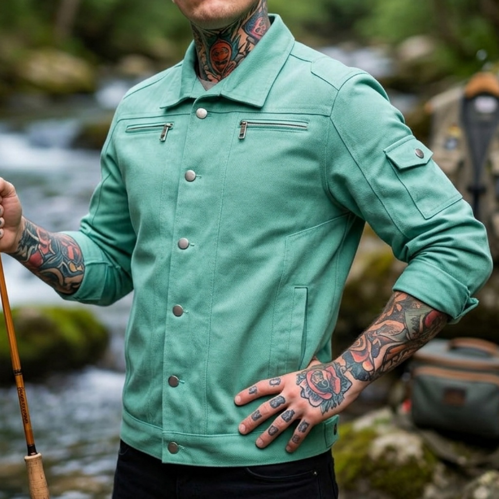 Biker Style Denim Jacket Men's - مراجعة Street Fashion Denim وسعره