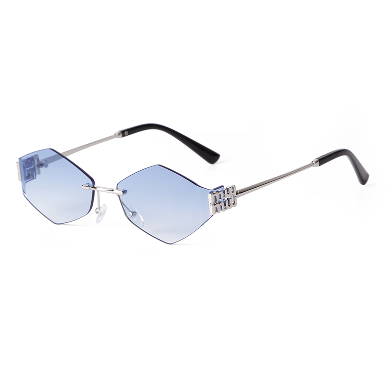 Trend Hexagon Rimless Sunglass - مراجعة Street Fashion China Models وسعره