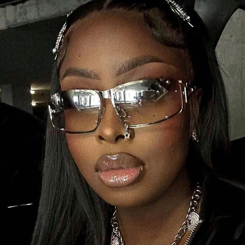 Women's Fashion Hollow Sunglas - مراجعة Street Fashion Photo وسعره
