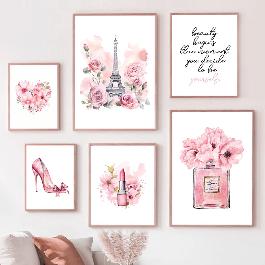 Paris Fashion Art Poster Pink  - مراجعة Street Fashion In Paris وسعره