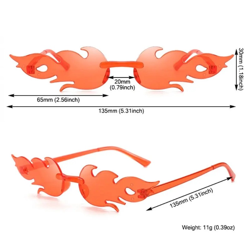 Fire Flame Sunglasses Women De - مراجعة Street Fashion Glasses وسعره