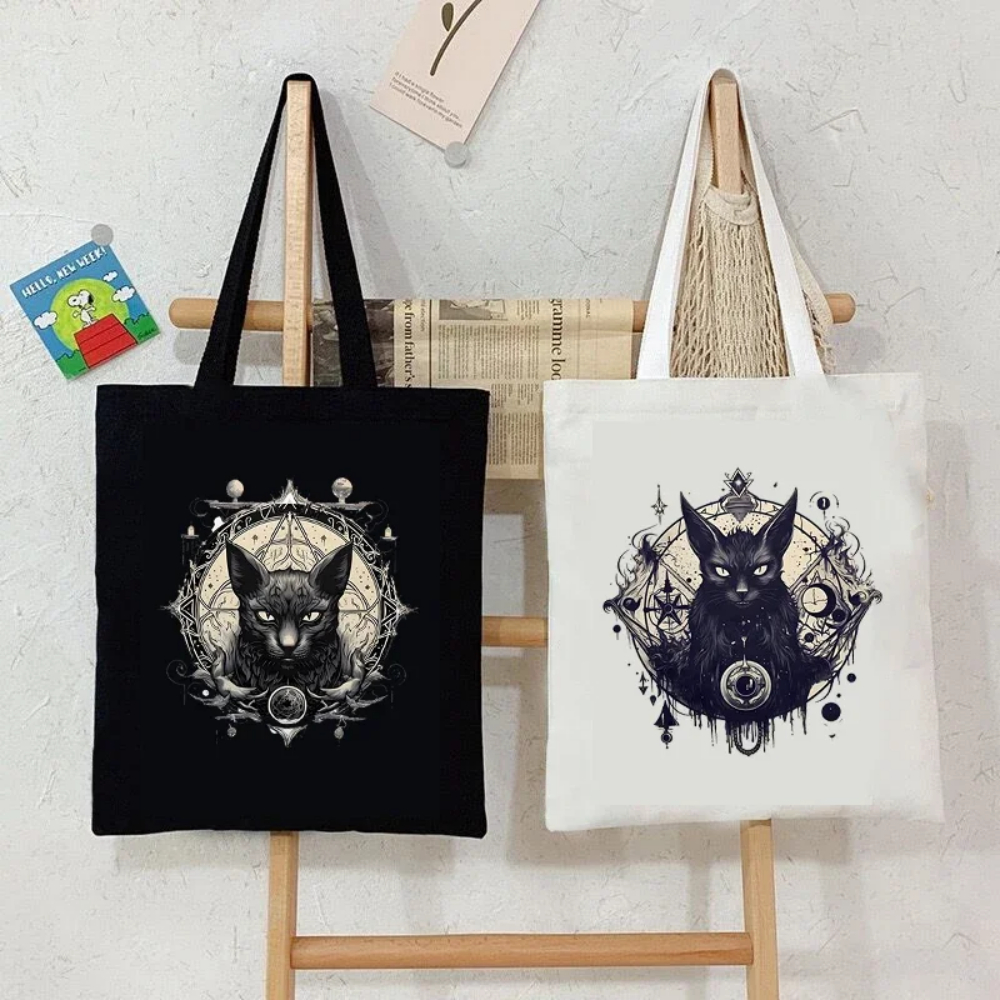Halloween Gothic-style Dark Ca - مراجعة Tote Bag Canvas Print وسعره