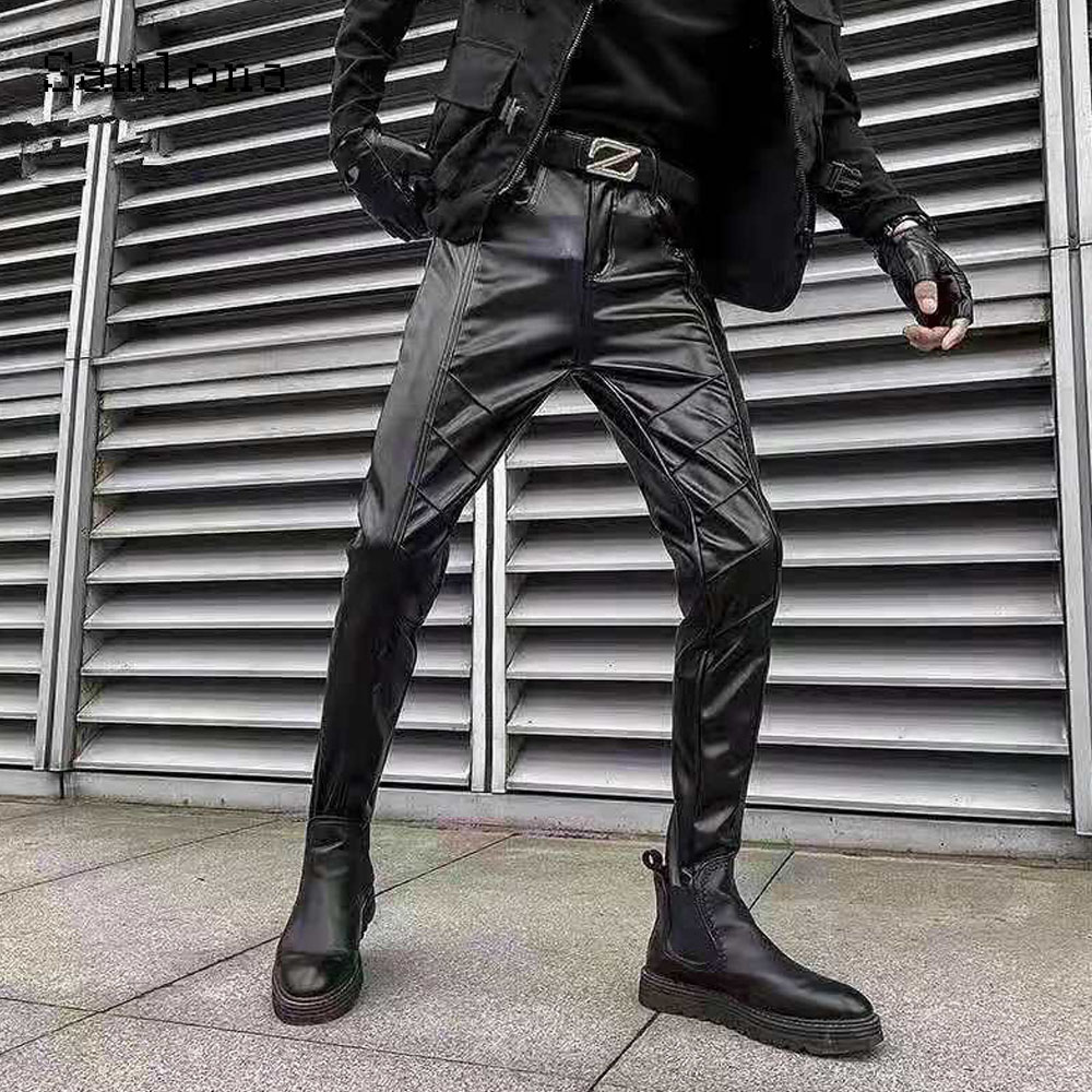 Men's Rock Style PU Leather Pa - مراجعة Street Fashion Dance وسعره