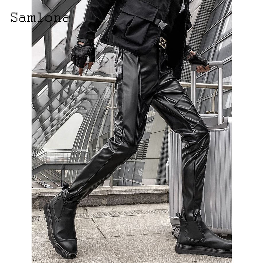 Men's Rock Style PU Leather Pa - مراجعة Street Fashion Dance وسعره