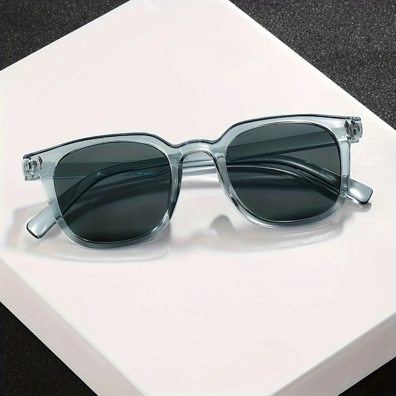 1PC Fashion Square Transparent - مراجعة Street Fashion Glasses وسعره