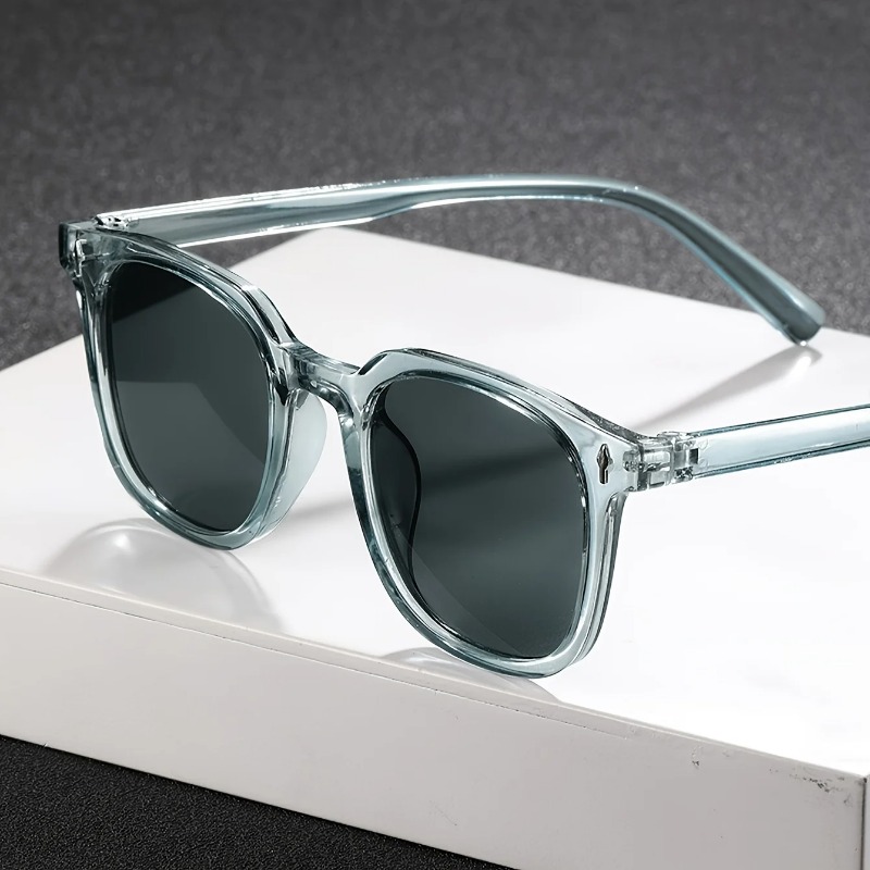 1PC Fashion Square Transparent - مراجعة Street Fashion Glasses وسعره
