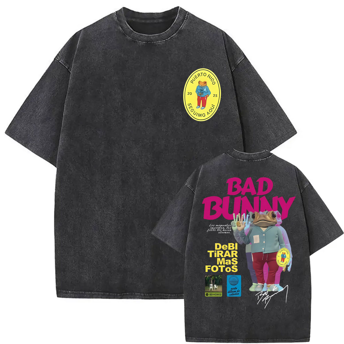 Rapper Bad Bunny T-shirts Debi - مراجعة Foto Street Fashion وسعره