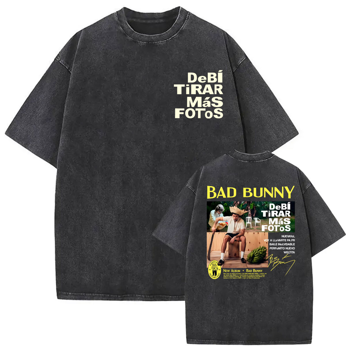Rapper Bad Bunny T-shirts Debi - مراجعة Foto Street Fashion وسعره