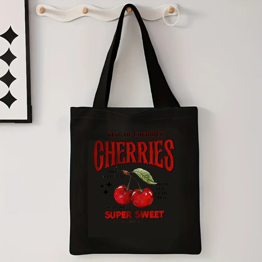King Of Cherries Canvas Tote B - مراجعة Tote Bag Canvas Print وسعره