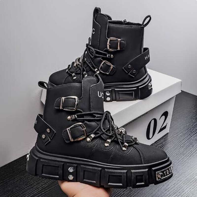 Luxury Rivet Black High top Sn - مراجعة Street Fashion Luxury وسعره