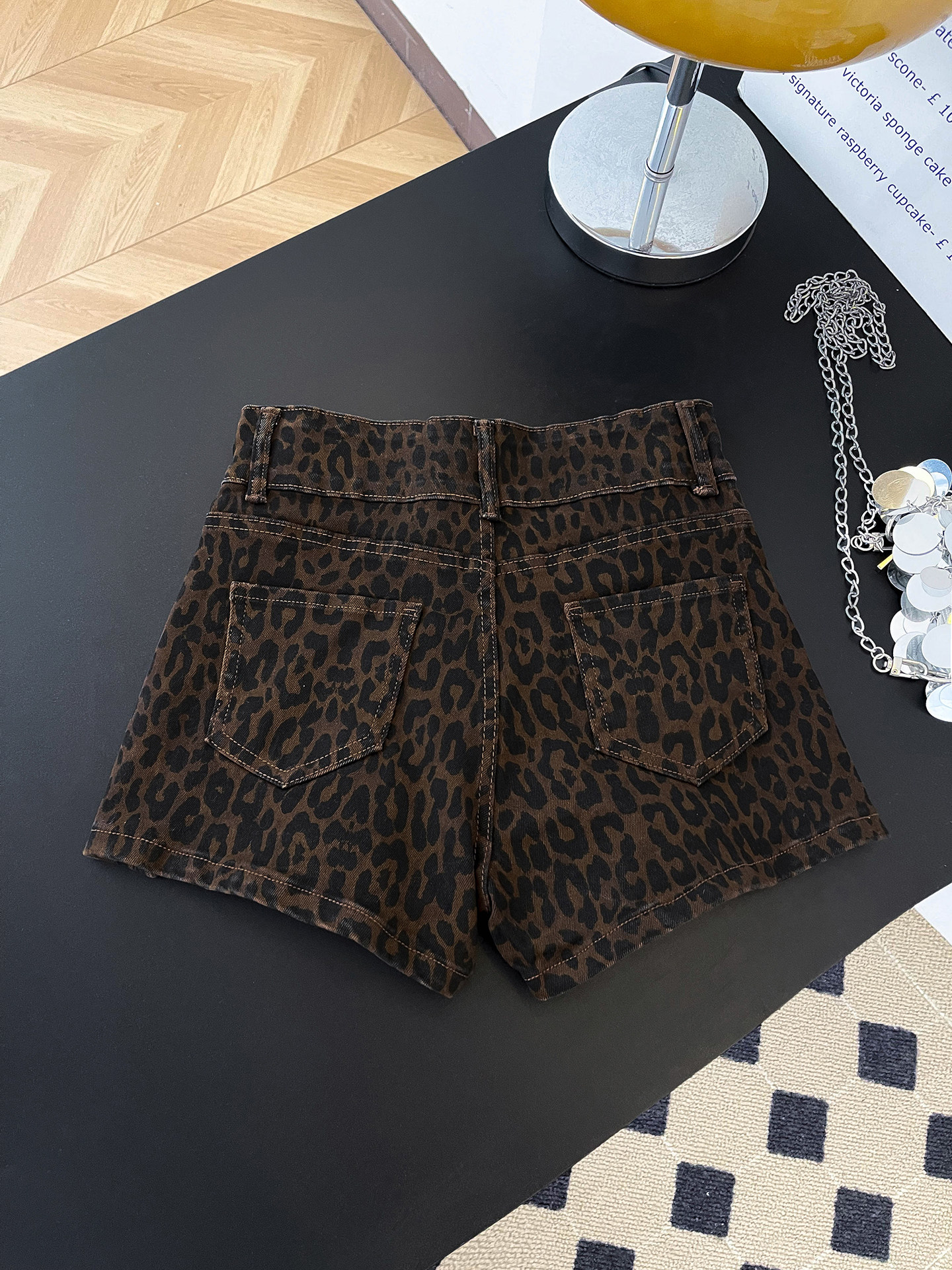 American Retro Leopard Print D - مراجعة Street Fashion Denim وسعره