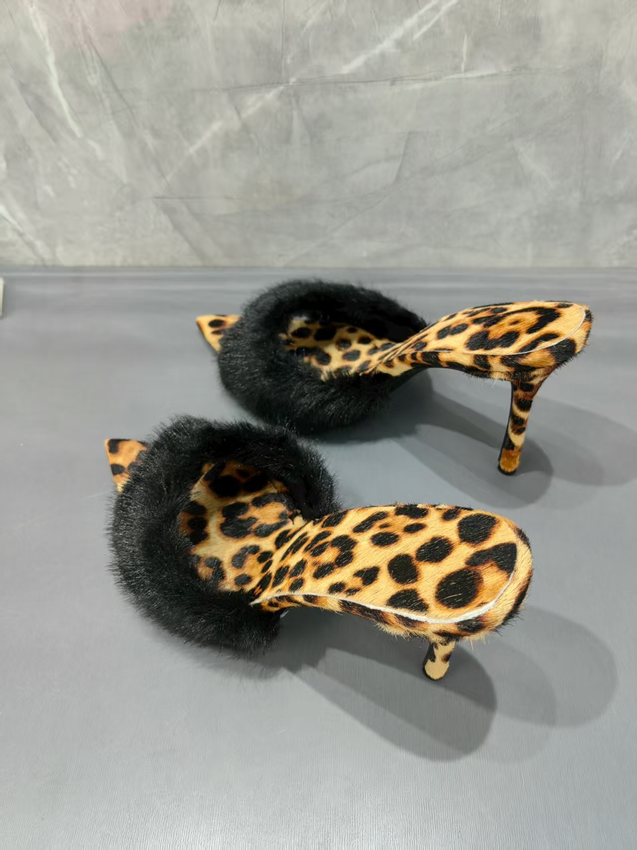 Leopard Print Fur Trim Women S - مراجعة Street Fashion Lady وسعره