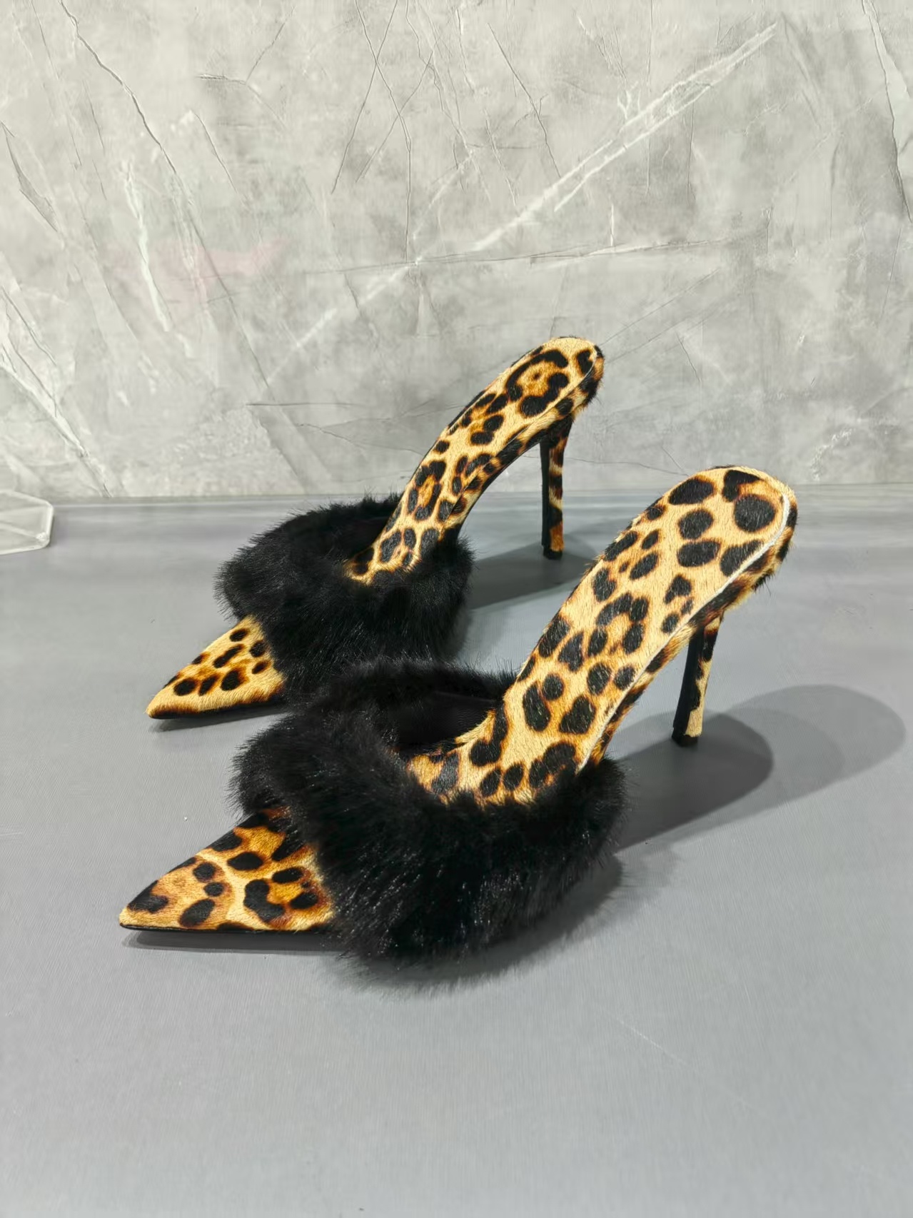 Leopard Print Fur Trim Women S - مراجعة Street Fashion Lady وسعره