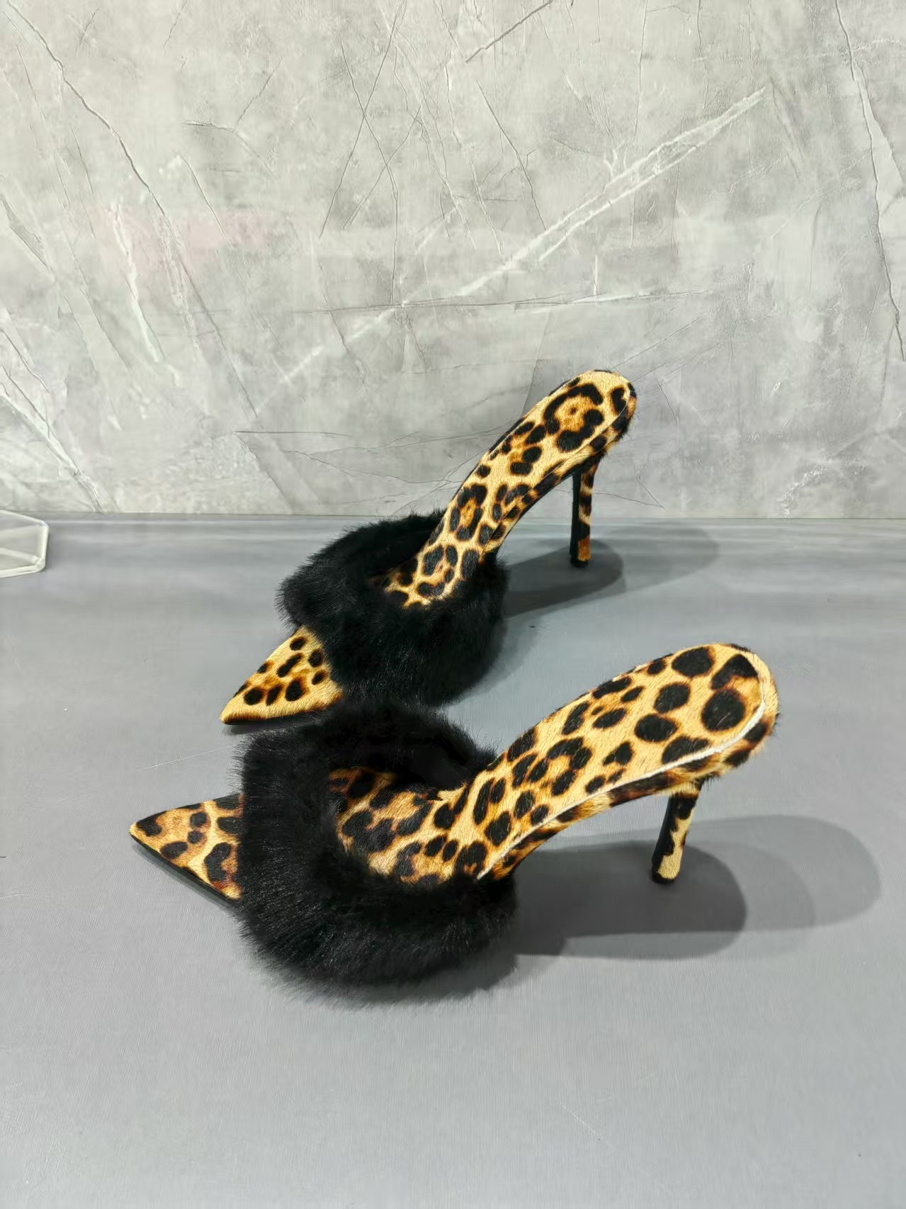 Leopard Print Fur Trim Women S - مراجعة Street Fashion Lady وسعره