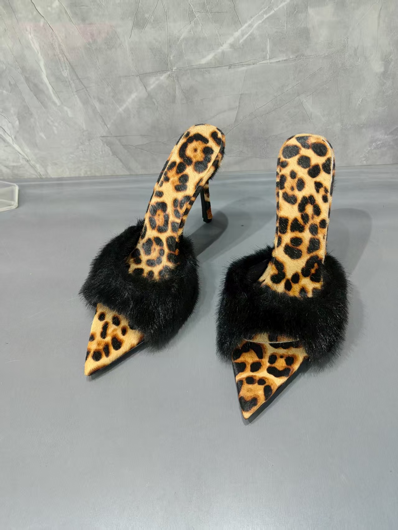 Leopard Print Fur Trim Women S - مراجعة Street Fashion Lady وسعره