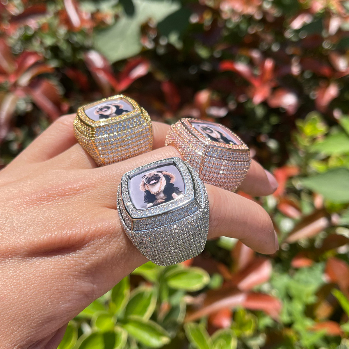 Bubble Letter Custom Photo Rin - مراجعة Street Fashion Rings وسعره