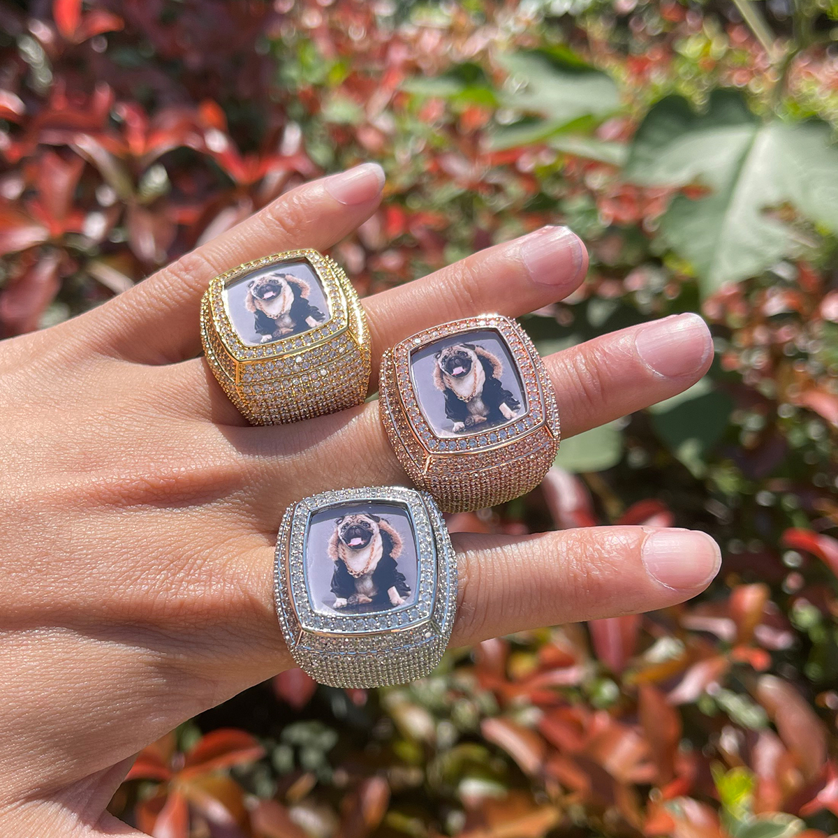 Bubble Letter Custom Photo Rin - مراجعة Street Fashion Rings وسعره