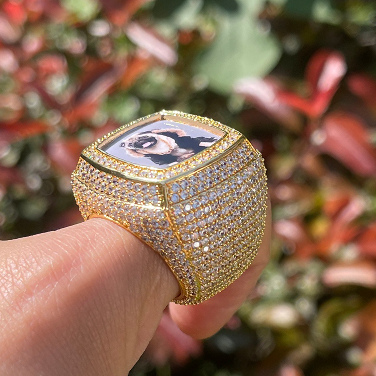 Bubble Letter Custom Photo Rin - مراجعة Street Fashion Rings وسعره