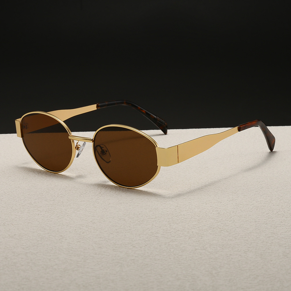 Trendy Round Frame Metal Sungl - مراجعة Street Fashion Glasses وسعره