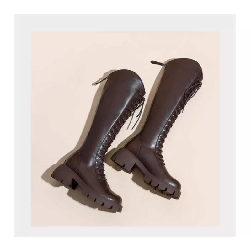 Winter Platform Cross Lace Up  - مراجعة Street Fashion Female وسعره