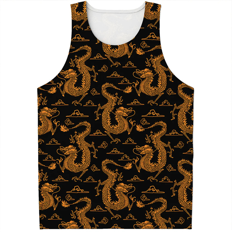 Chinese Dragon Pattern Tank To - مراجعة Street Fashion In Chinese وسعره