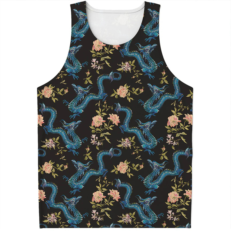 Chinese Dragon Pattern Tank To - مراجعة Street Fashion In Chinese وسعره