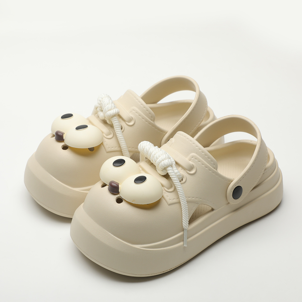 Cute DIY Big Eyes Fashion Clog - مراجعة Street Fashion Female وسعره