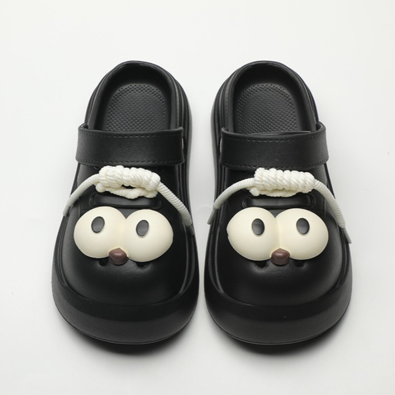 Cute DIY Big Eyes Fashion Clog - مراجعة Street Fashion Female وسعره