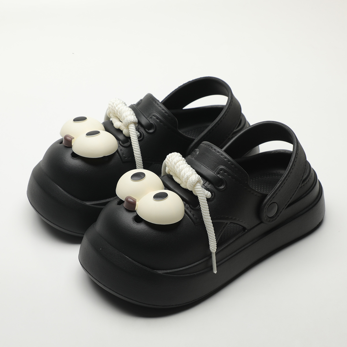 Cute DIY Big Eyes Fashion Clog - مراجعة Street Fashion Female وسعره