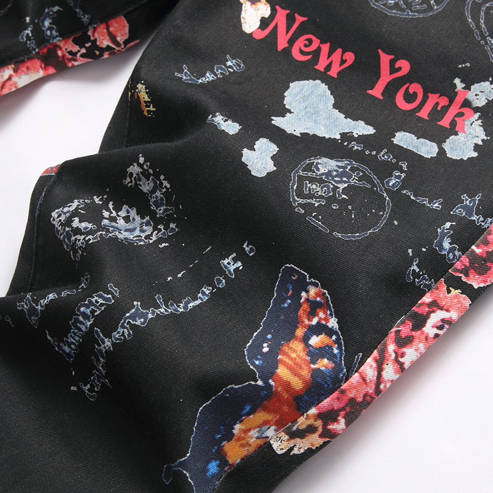 Men Digital Print Jeans Fashio - مراجعة High Street Fashion New York وسعره