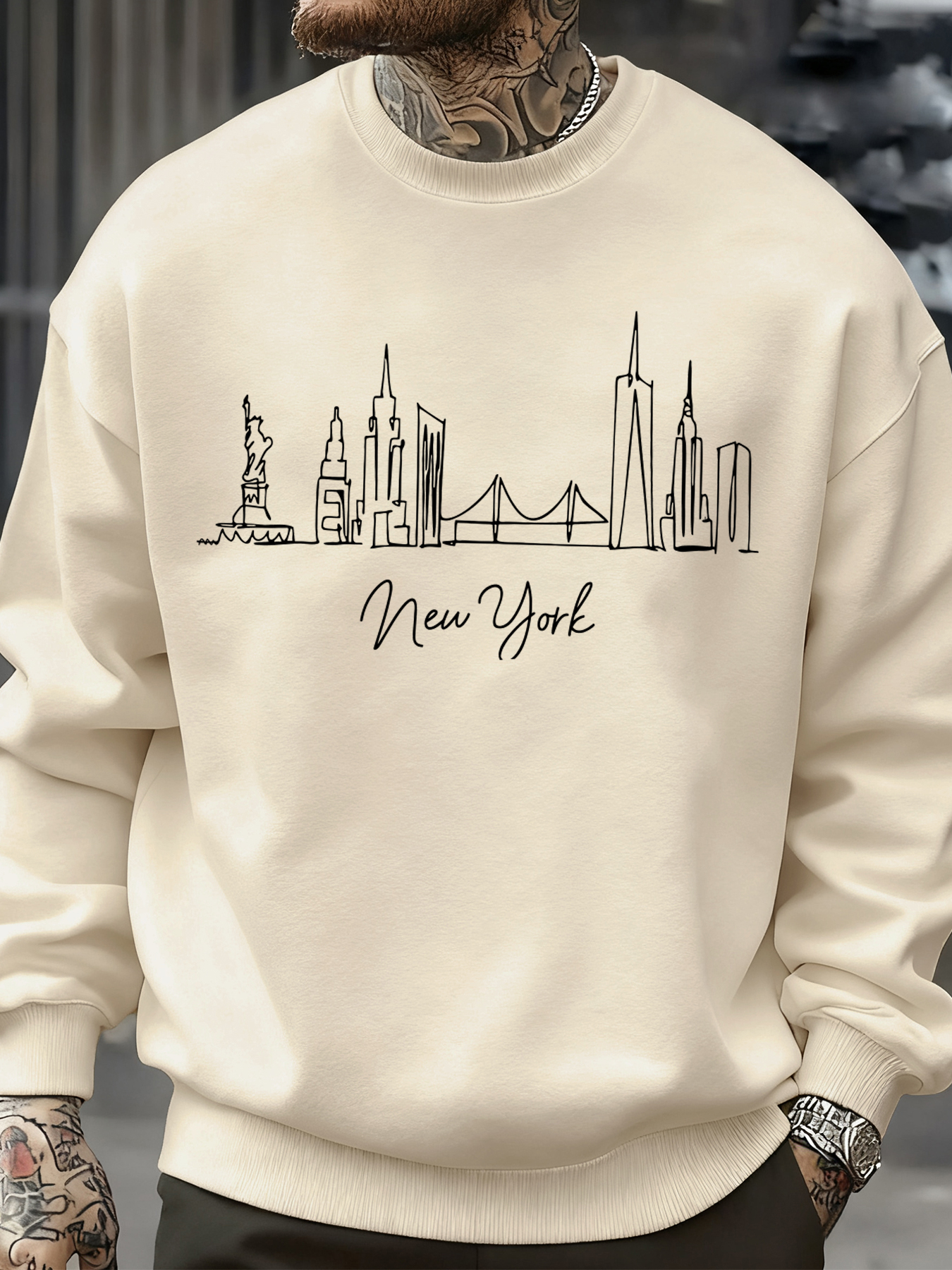 New York City Line Prints Men' - مراجعة High Street Fashion New York وسعره