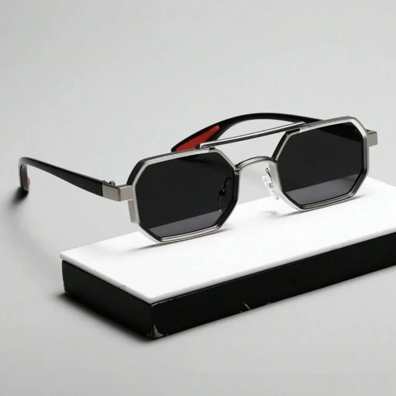 Vintage Square Sunglasses for  - مراجعة Street Fashion Glasses وسعره