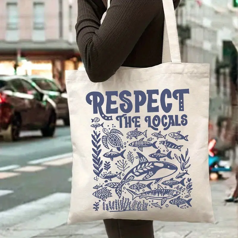 Respect The Locals Tote Bag Re - مراجعة Tote Bag Canvas Print وسعره