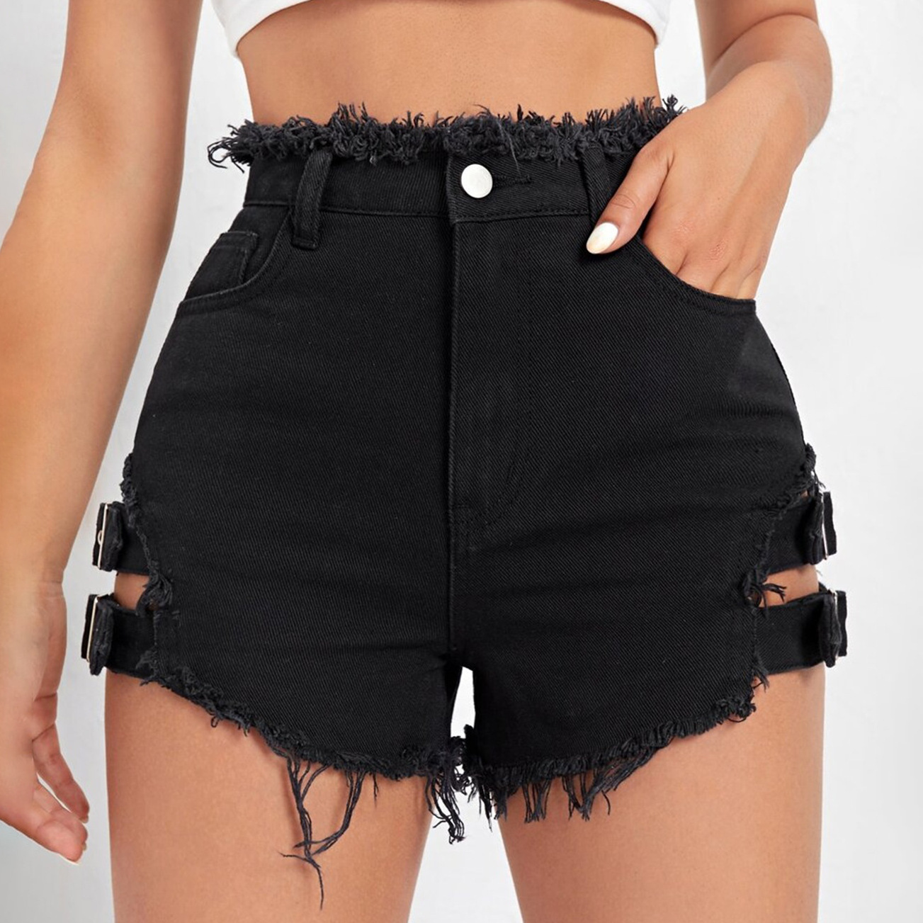 Women High Waist Denim Shorts  - مراجعة Street Fashion Denim وسعره