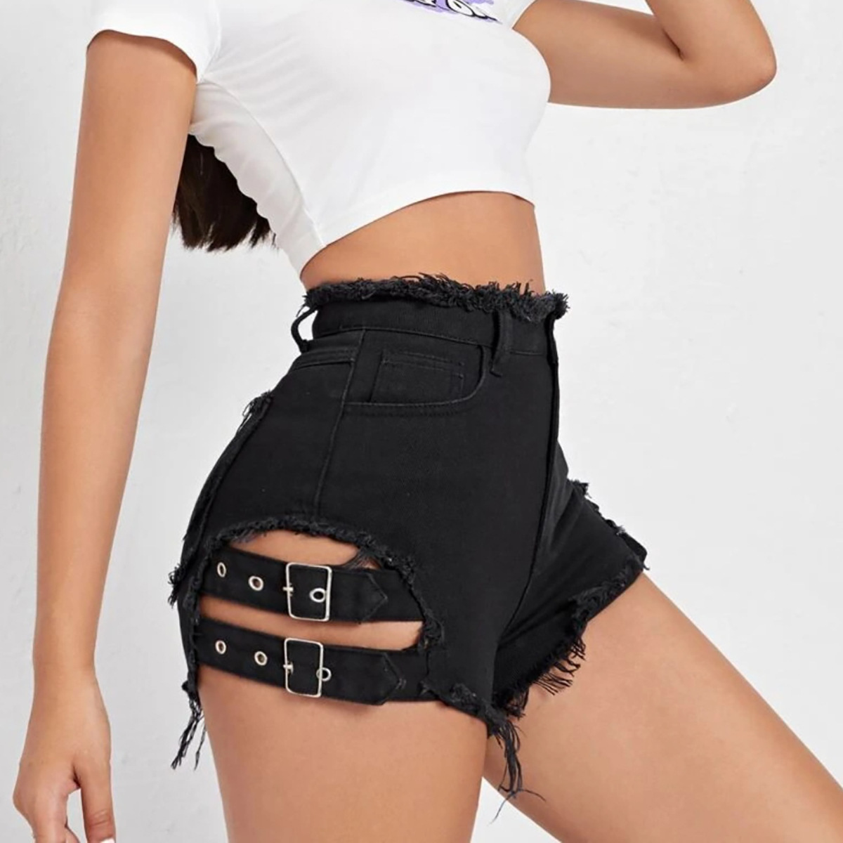 Women High Waist Denim Shorts  - مراجعة Street Fashion Denim وسعره