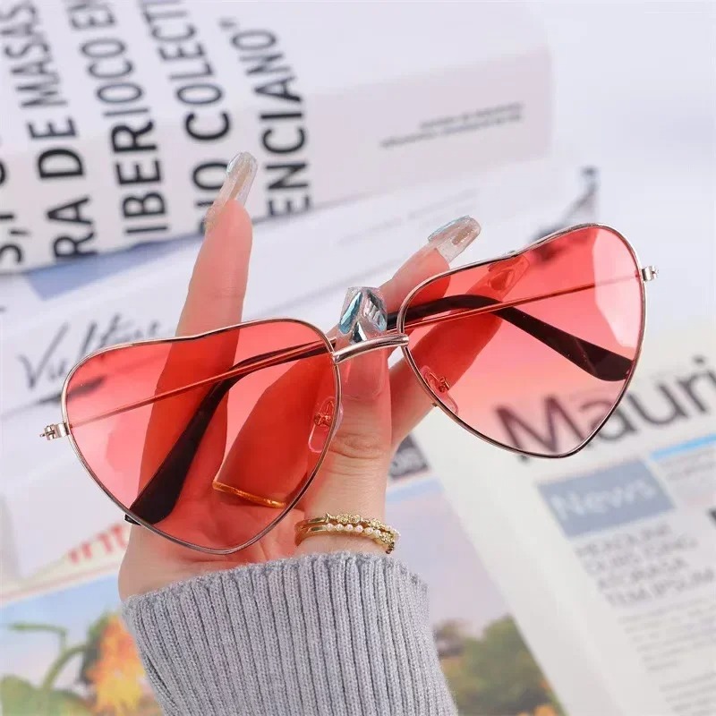 Fashion Heart Shaped Metal Sun - مراجعة Street Fashion Glasses وسعره