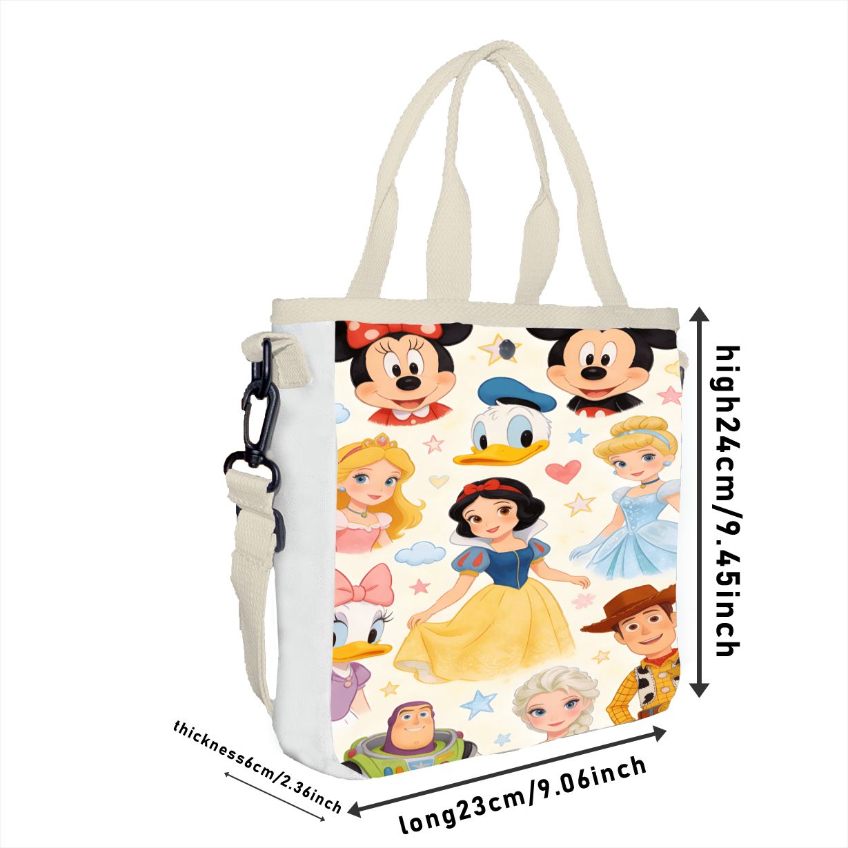 Multifunctional Princess Tote  - مراجعة Tote Bag Canvas Print وسعره
