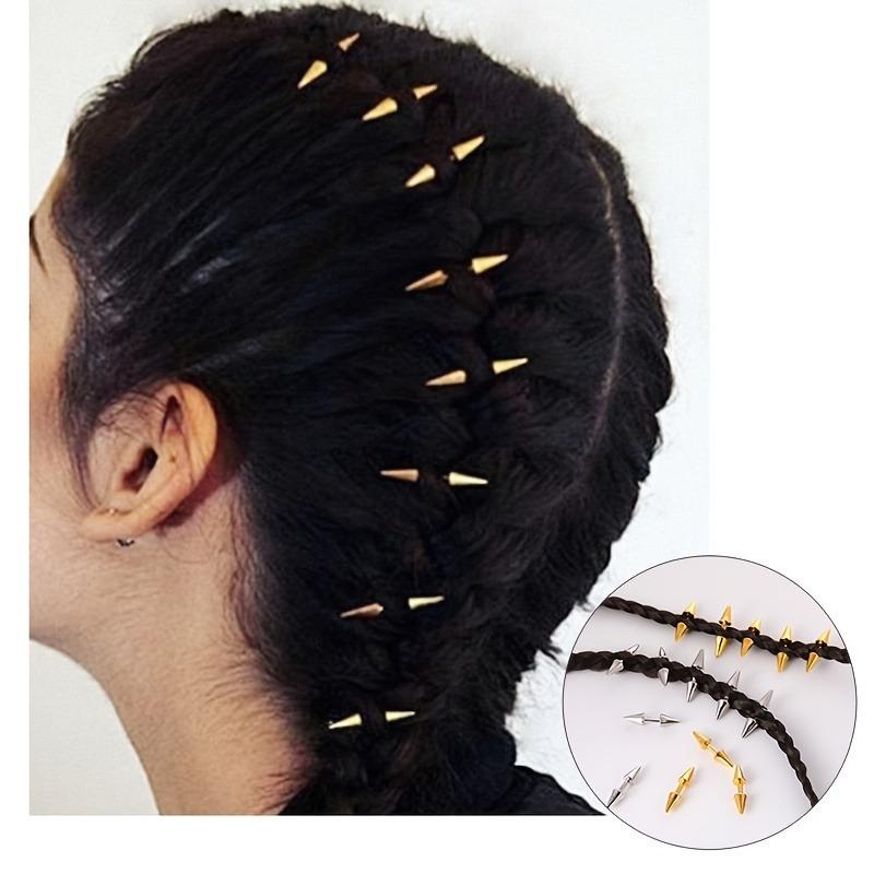 5pcs Set Spiked Hair Clips Pun - مراجعة Street Fashion Rings وسعره